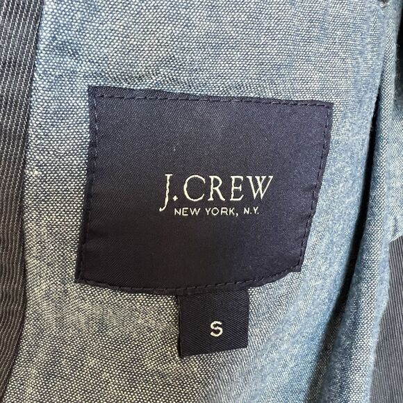 J Crew Unstructured Blazer Gray Blazer 100% Cotton Men’s Small Business Career - Picture 4 of 8